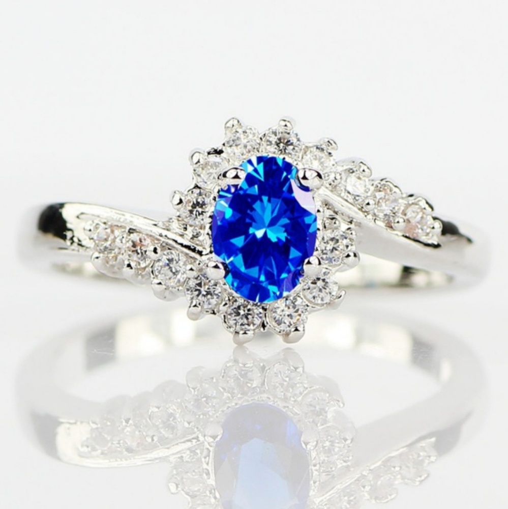 🌟NEW Exquisite Sapphire Blue .925 Sterling Silver